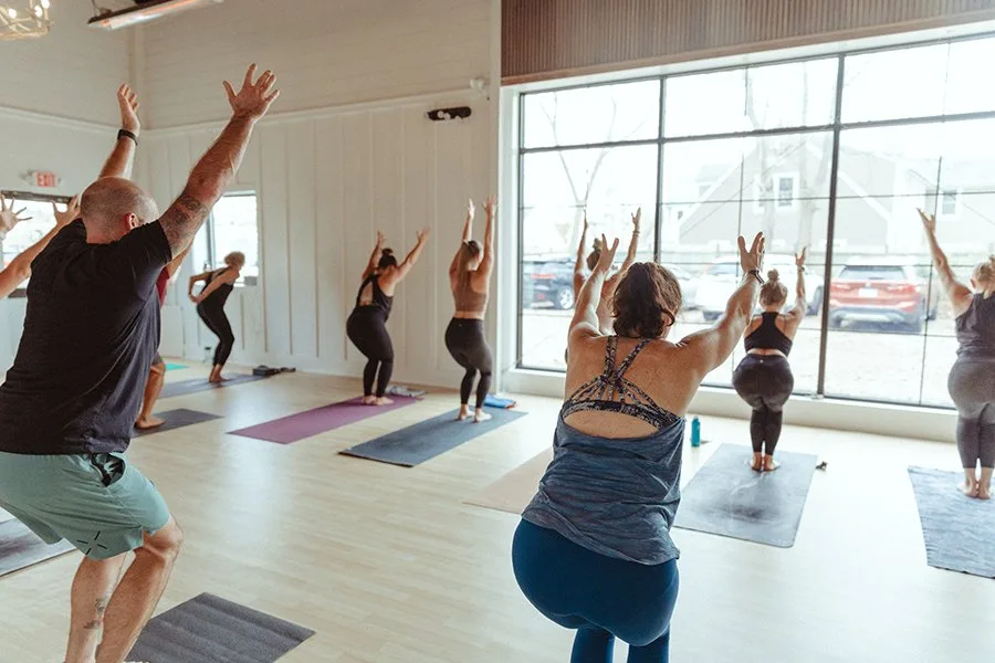 Yoga class in session at STRIVE Studio